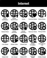 A set of 20 Internet icons as global notification, global synchronize, globe vector