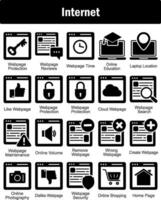 A set of 20 Internet icons as webpage protection, webpage reviews, webpage time vector