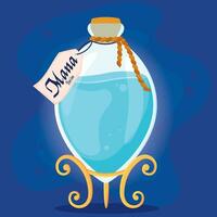 Isolated colored magical mana potion elixir Vector