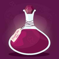 Isolated colored magical eternal love potion elixir Vector