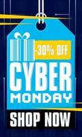 Colored cyber monday sale poster Vector