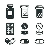 Pills capsules icon in flat style. Medical tablet vector illustration on isolated background. Healthcare drug sign business concept.