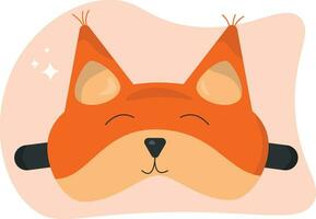 Fox-shaped sleep mask, cartoon cute fox vector