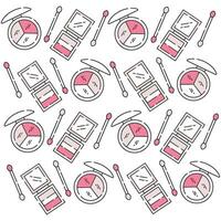 Pattern of make up icons Fashion icon Vector