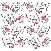 Pattern of make up icons Fashion icon Vector