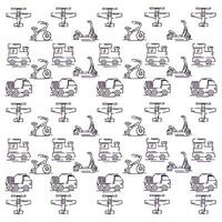 Seamless pattern background with toy icons Vector