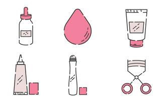 Set of make up icons Fashion icon Vector