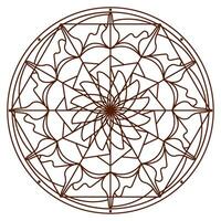 Isolated mandala pattern sketch outline style Vector