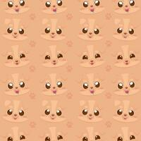 Seamless pattern background with dog emoji avatars Vector
