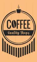 Vertical coffee quality shop poster Vector