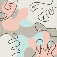 Hand drawn illustration background with abstract shapes Vector