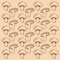 Seamless pattern background with mushroom icons Vector