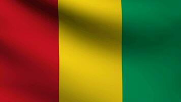 Flag of Guinea waving at wind video