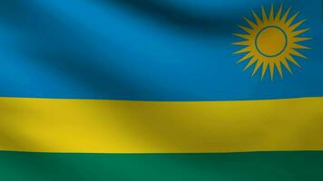 Flag of Rwanda waving video