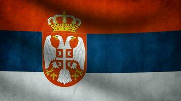 bandera de serbia ondulación video
