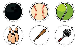 Set of different sport icons Vector