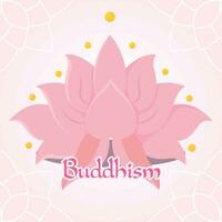 Isolated blossom lotus flower Buddhism concept Vector