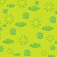 Colored seamless pattern background with green candies Vector