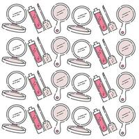 Pattern of make up icons Fashion icon Vector