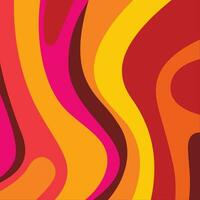 Colored 70s groovy background wallpaper Vector