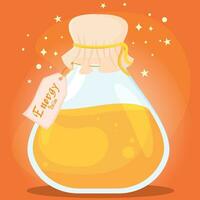 Isolated colored magical energy potion elixir Vector