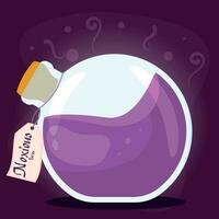 Isolated colored magical potion elixir Vector