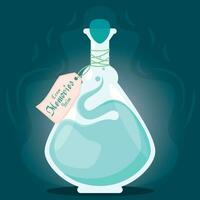 Isolated colored magical memory potion elixir Vector