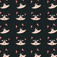 Seamless pattern background with cat emoji avatars Vector