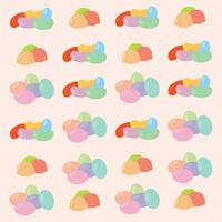 Colored seamless pattern background with bean candies Vector