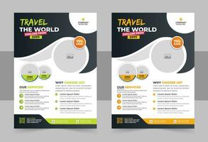 travel flyer design template, tour flyer, Tours And Travel Design For Flyer, Poster, And Banner Template. Concept For World Tourism Day. Summer Beach Travelling vector