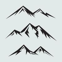 Mountain vector design element in white background