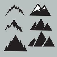 Mountain vector design element in white background