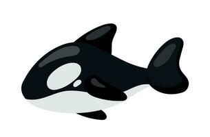 Orca Whale for Cute Cartoon Sea Animal Vector Illustration