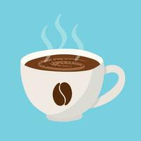 Hot Coffee Cup Icon for Drink and Beverage Vector Illustration