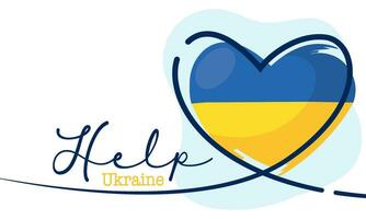de colores ayuda Ucrania concepto póster vector
