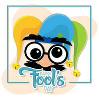 Isolated comic mask Harlequin April fools day Vector