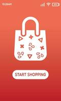 Shopping app background Concept mobile app Vector