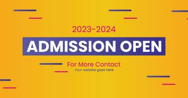 2023 2024 Admission Open Twitter Ad banner template vector