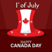 Isolated hat with the flag of Canada Happy Canada day Vector