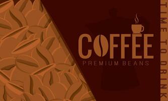 Horizontal coffee quality shop poster Vector