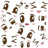 Seamless pattern background with borderless facial expressions Vector