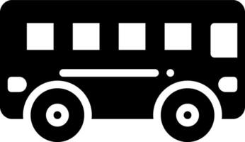 solid icon for bus vector