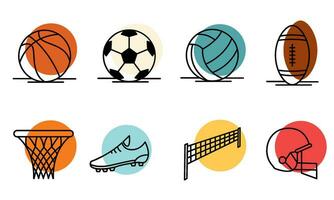 Set of different sport icons Vector