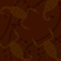 Seamless pattern background with scorpio insect icons Vector