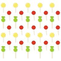 Colored seamless pattern background with lollipops Vector