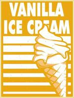 Vanilla ice cream poster design vector