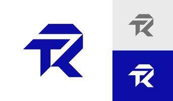 Letter TR initial monogram logo design vector