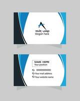 Minimal business card design vector