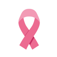 Symbol of breast cancer awareness month in october. Realistic pink satin ribbon on transparent background. png