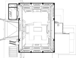 3d ilustración de industrial edificio vector